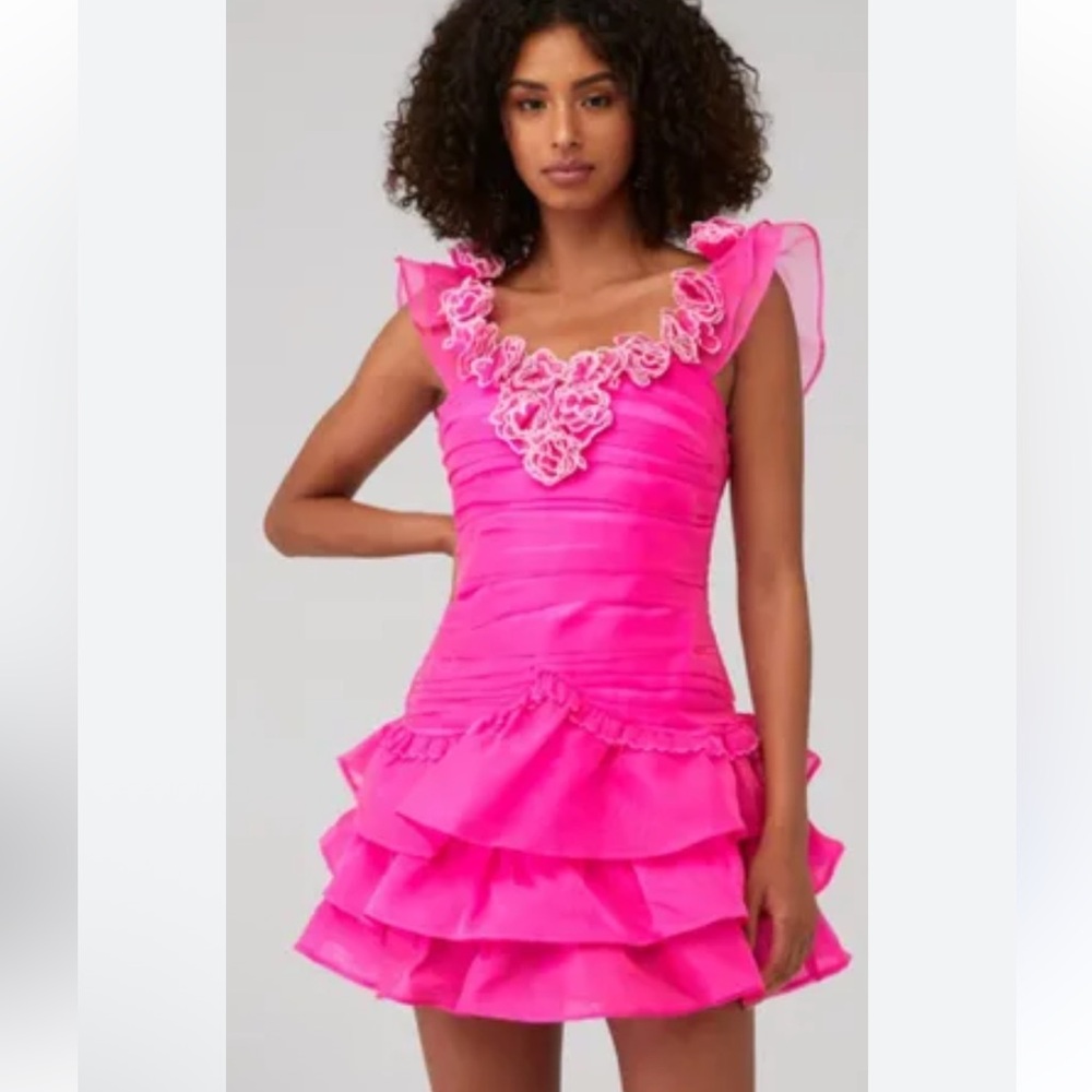 LoveShackFancy Pink Ruffled Dress - Picture 3 of 8